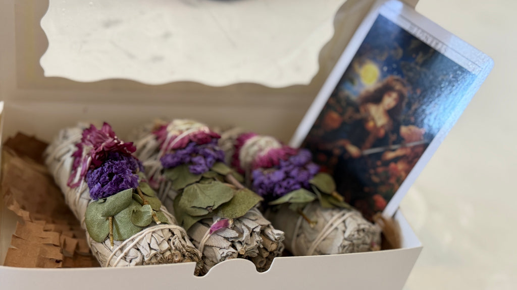 The Bloom Ritual | Floral White Sage Bundle + Intuitive Card