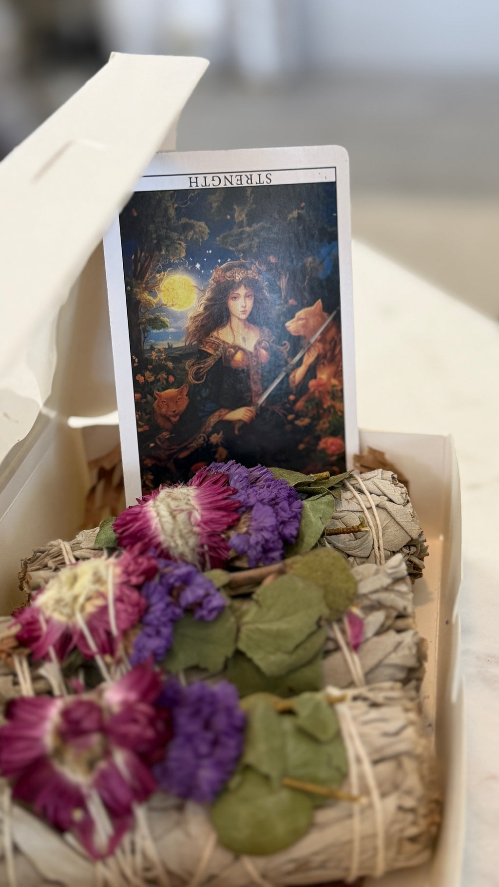 The Bloom Ritual | Floral White Sage Bundle + Intuitive Card