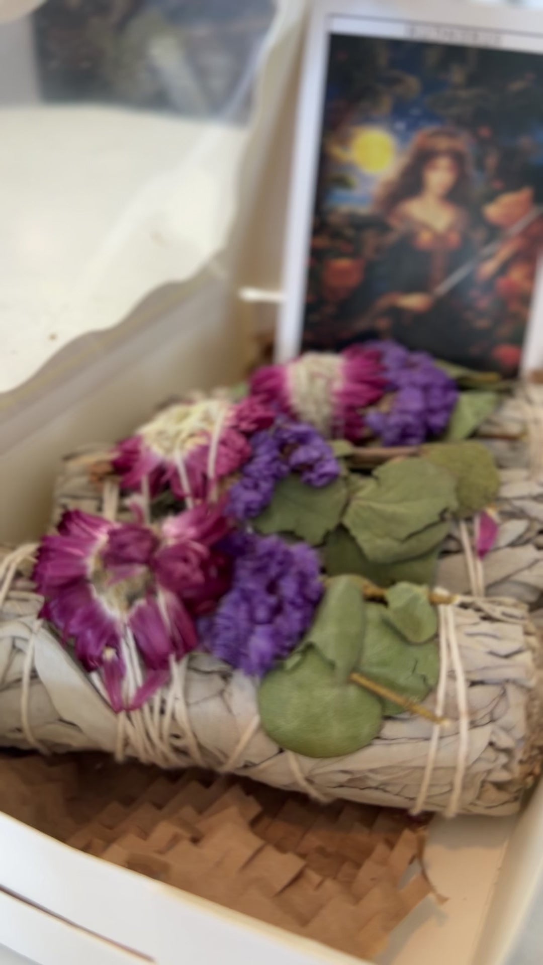 The Bloom Ritual | Floral White Sage Bundle + Intuitive Card